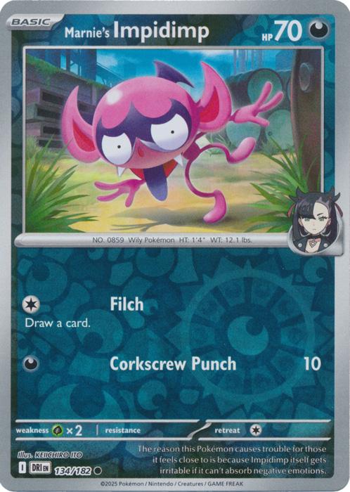 Destined Rivals Marnie's Impidimp [Reverse Holo] Pokémon card
